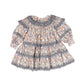 PETITE AMALIE BLUE PRINT POPLIN DRESS
