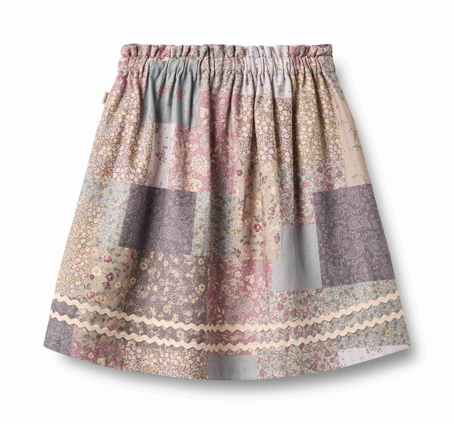 WHEAT PINK FLORAL PATCHWORK SKIRT
