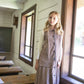 BELATI WINE HOUNDSTOOTH BUTTON DROP WAIST DRESS