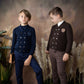 BELATI NAVY DOUBLE BREASTED CABLE KNIT CARDIGAN