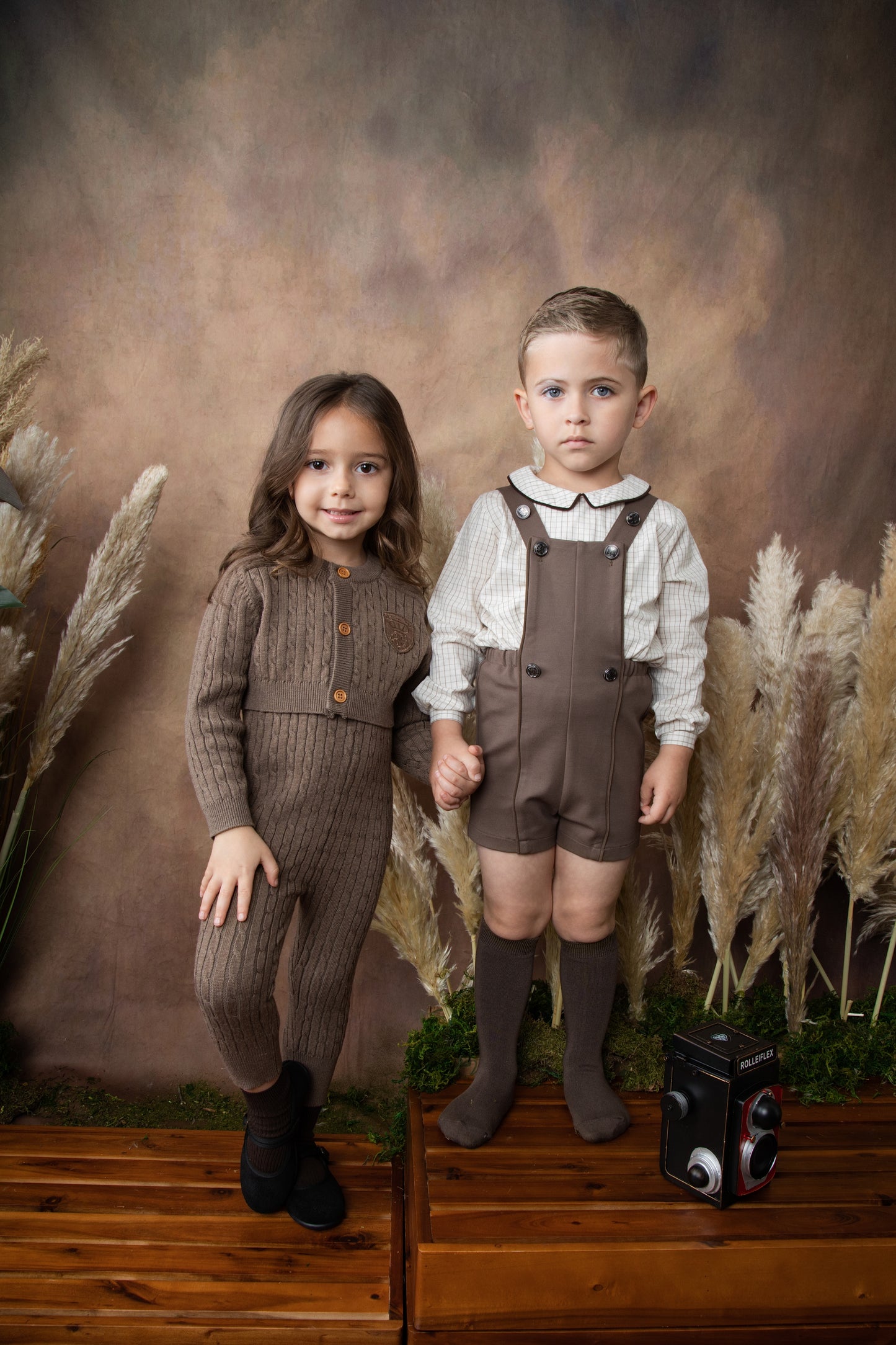 BELATI BROWN JERSEY ROMPER