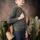 BELATI HUNTER GREEN INTARSIA KNIT SWEATER