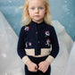 NOMA BLACK/BURGUNDY EMBROIDERED FLORAL SUSPENDER SET