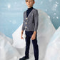 NOMA NAVY TEXTURED KNIT SWEATER