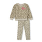 PHIL AND PHOEBE LEOPARD/PINK WORDED SWEATSHIRT SET