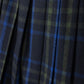 TUSTELLO NAVY FADED PLAID PLEAT SKIRT