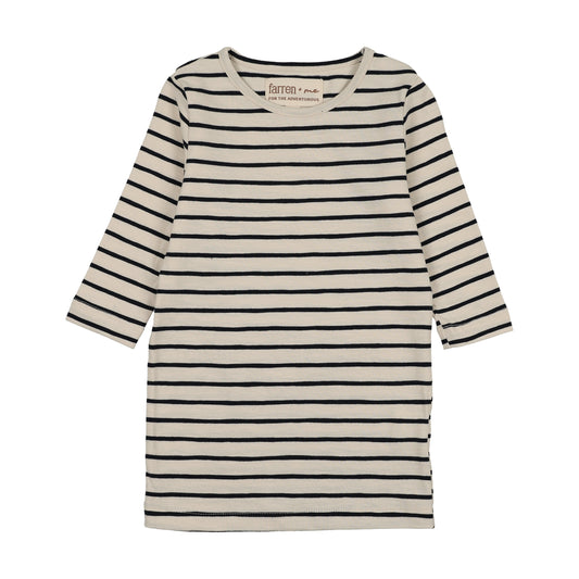 FARREN + ME NAVY STRIPED T-SHIRT