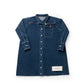 BIRNHAM ON THE SEA DARK BLUE DENIM BUTTON DOWN SHIRT DRESS