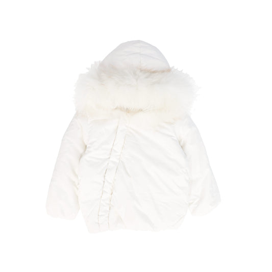 IBIS WHITE FUR TRIM PUFFER COAT