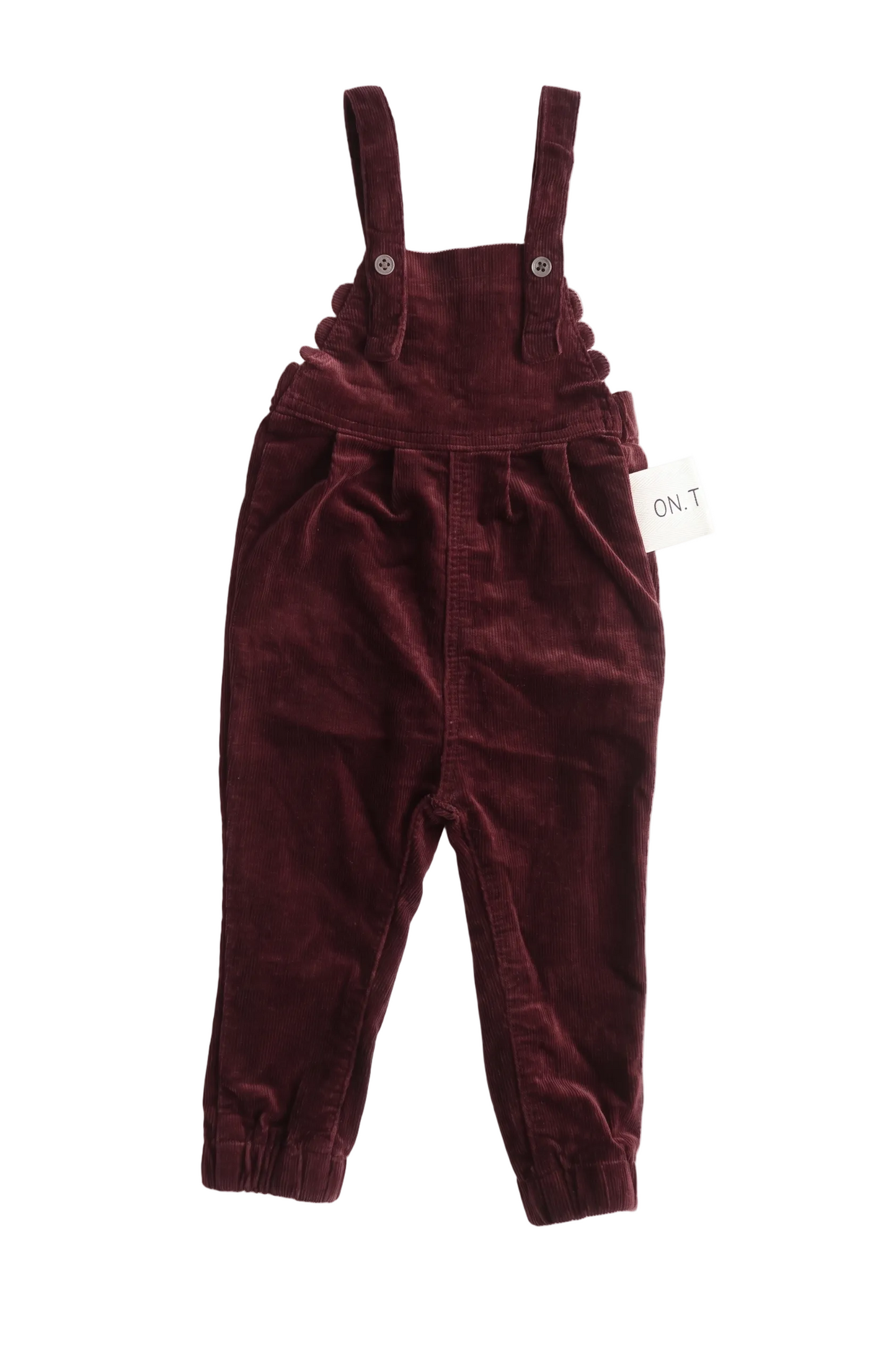BIRNHAM ON THE SEA BRICK CORDUROY SCALLOP TRIM OVERALLS
