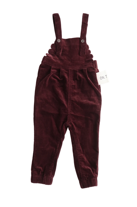 BIRNHAM ON THE SEA BRICK CORDUROY SCALLOP TRIM OVERALLS