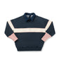 BIRNHAM ON THE SEA NAVY/CREAM CONTRAST COLLAR SWEATSHIRT