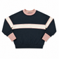BIRNHAM ON THE SEA NAVY/CREAM CONTRAST MOCKNECK SWEATSHIRT