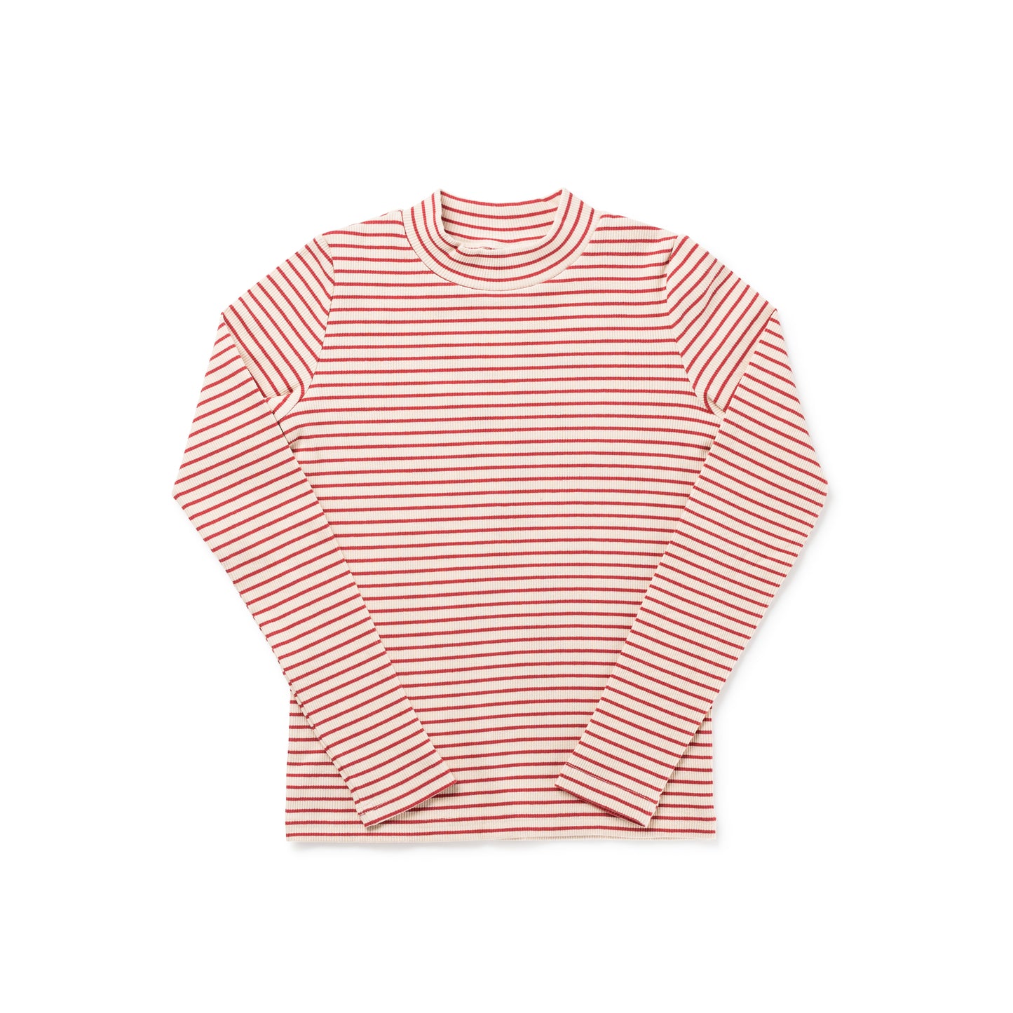 BIRNHAM ON THE SEA BRICK STRIPE MOCKNECK T-SHIRT