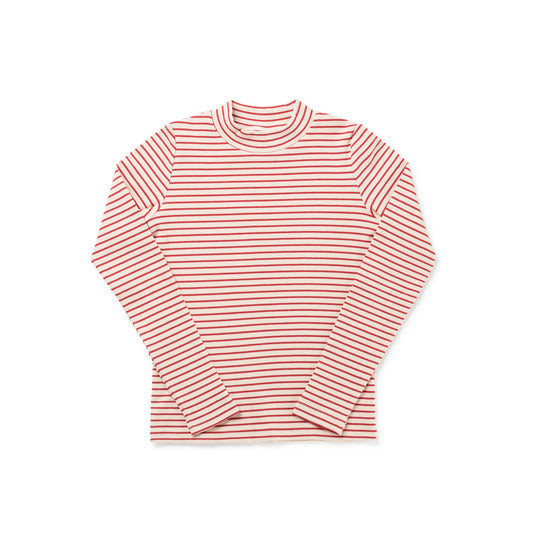 BIRNHAM ON THE SEA BRICK STRIPE MOCKNECK T-SHIRT