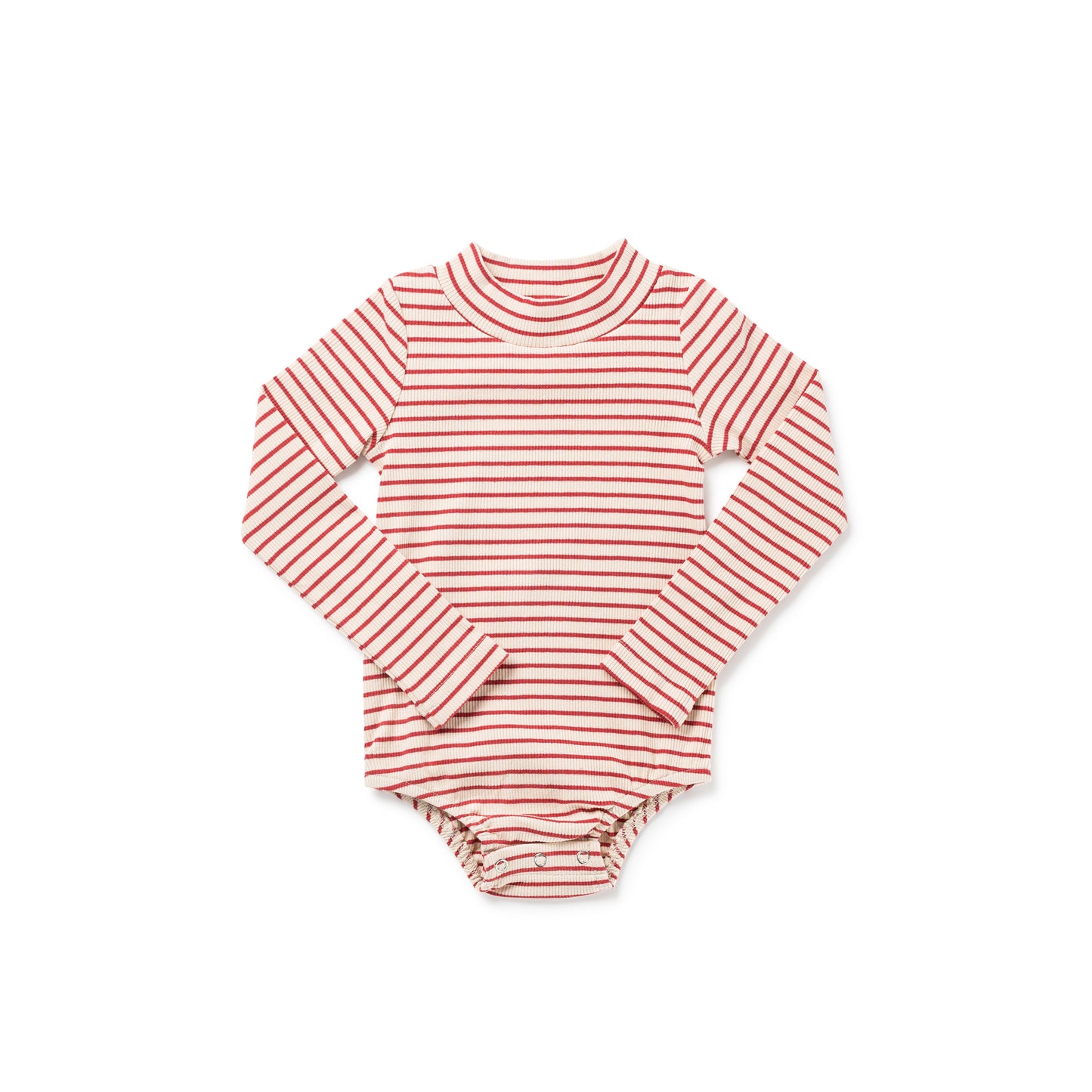 BIRNHAM ON THE SEA BRICK STRIPE MOCKNECK ONESIE