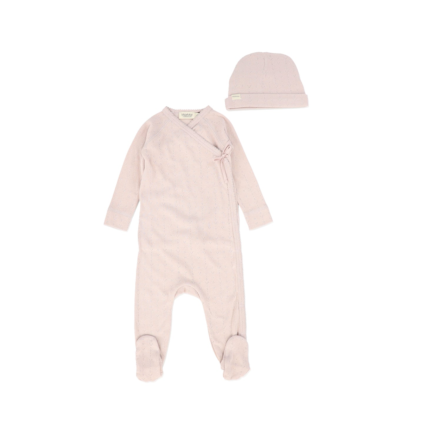 MARMAR COPENHAGEN DUSTY PINK POINTELLE FOOTIE SET