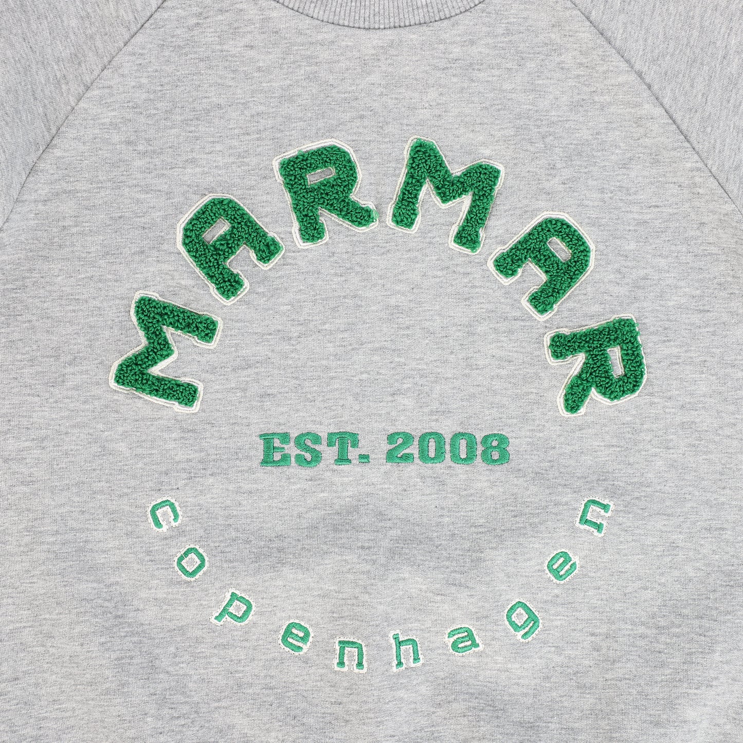 MARMAR COPENHAGEN GREY/GREEN LOGO SWEATSHIRT [FINAL SALE]