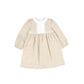 PATACHOU BEIGE/WHITE PETER PAN COLLAR DRESS [FINAL SALE]