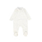 PATACHOU IVORY VELOUR BEAR PRINTED FOOTIE