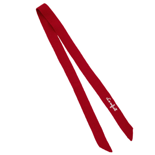 LE ENFANT RED KNIT EMBROIDERED RIBBON [FINAL SALE]