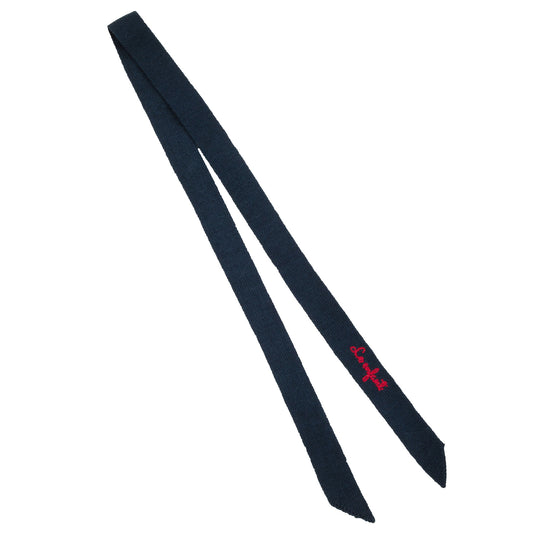 LE ENFANT NAVY KNIT EMBROIDERED RIBBON [FINAL SALE]