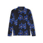 TUSTELLO NAVY WATERCOLOR FLOWER MESH TURTLENECK