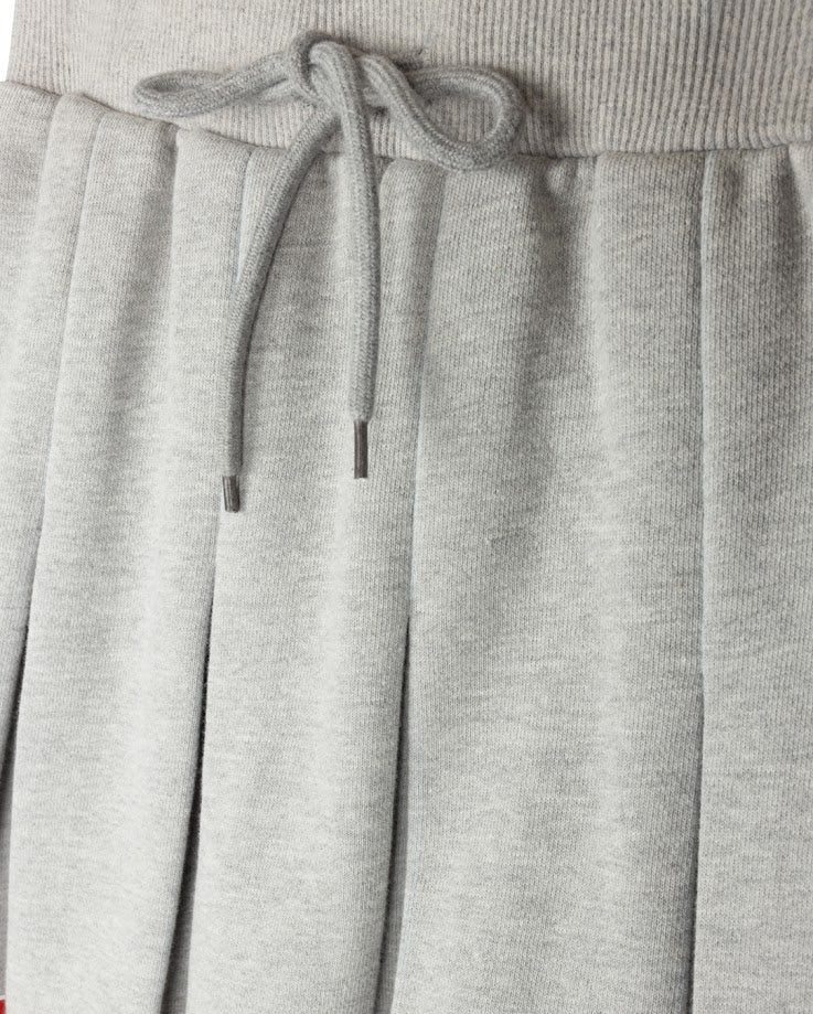 PHIL AND PHOEBE GREY STRIPED TRIM PLEATED SKIRT
