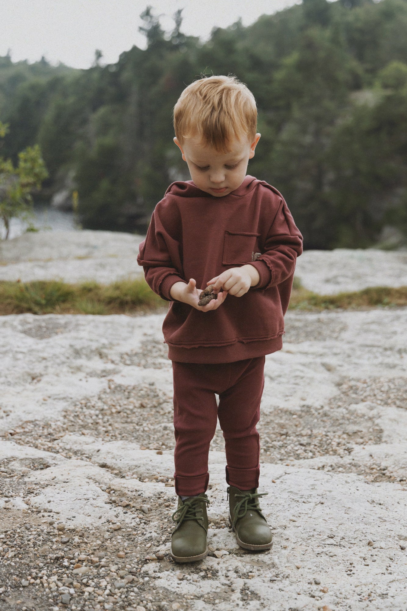 KIN & KIN MAUVE HOODED SWEATSHIRT SET