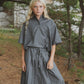 KIN & KIN GREY PLEATED SKIRT