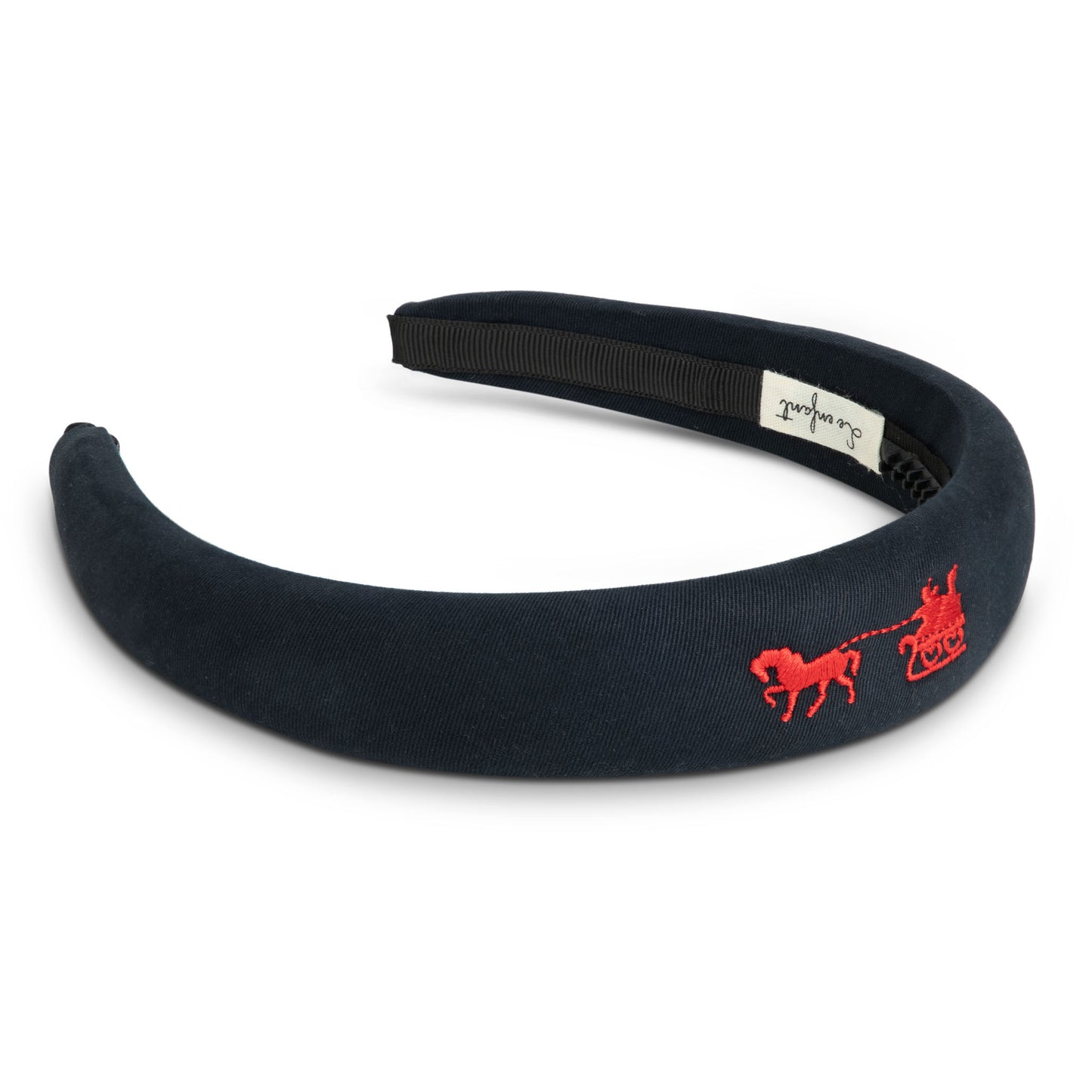 LE ENFANT NAVY HORSE EMBROIDERED HEADBAND [FINAL SALE]
