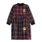 PHIL AND PHOEBE RED PLAID APPLIQUE DRESS
