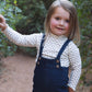 KIN & KIN MID BLUE CHAMBRAY SUSPENDER PANTS
