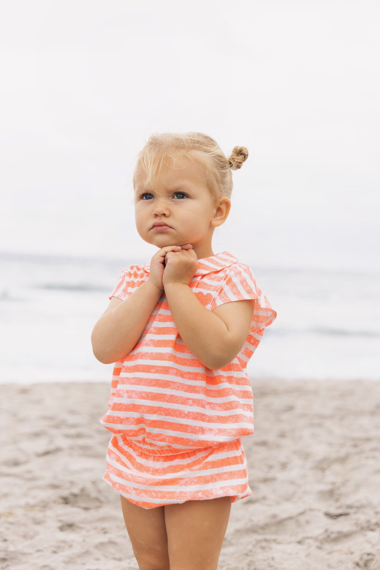KIN & KIN NEON PINK STRIPE BLOOMER SET