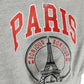 PHIL AND PHOEBE GREY PARIS STRIPED TRIM SWEATSHIRT DRESS