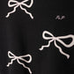 PHIL AND PHOEBE BLACK SCATTERED BOW SWEATSHIRT