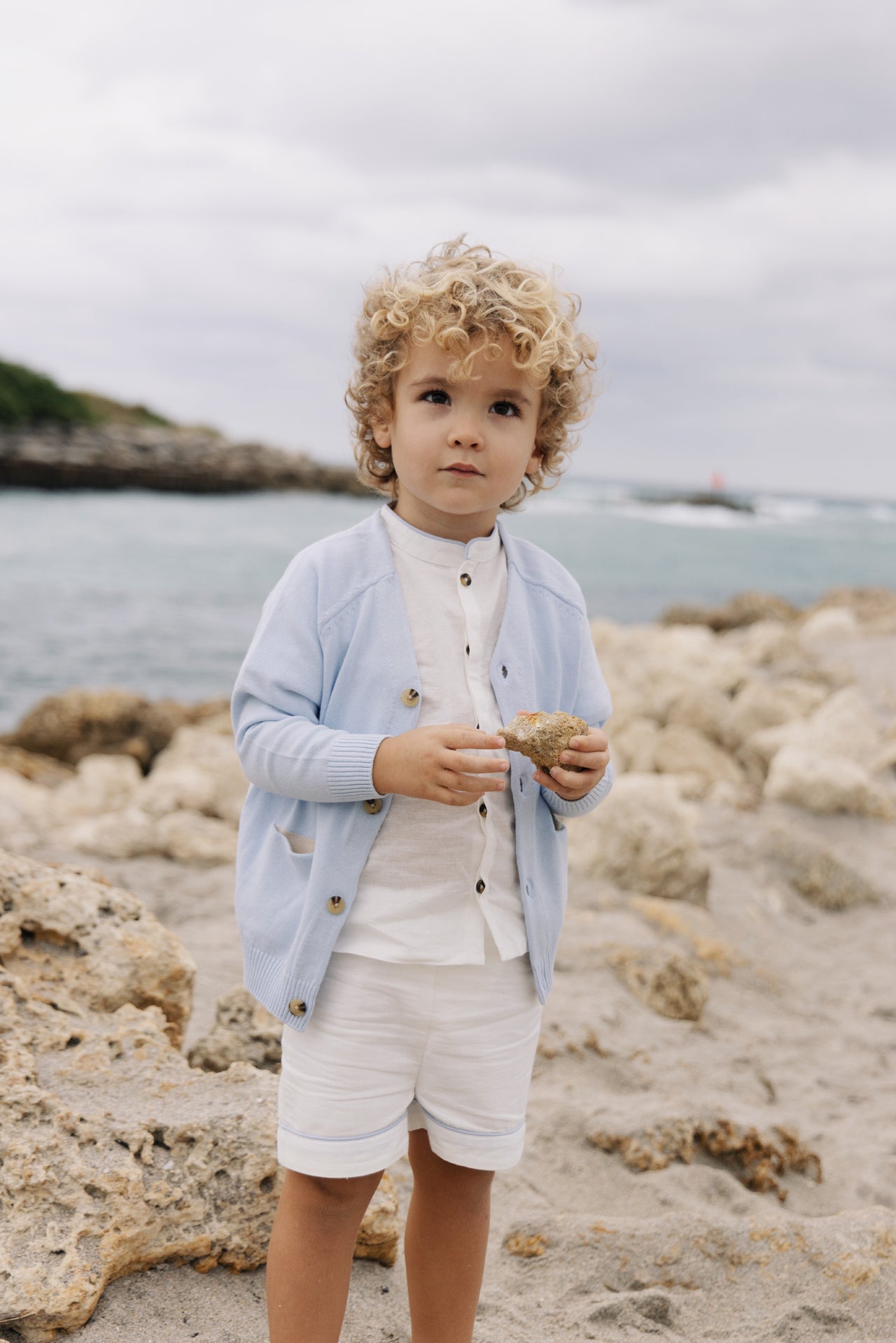 KIN & KIN LIGHT BLUE POCKET CARDIGAN