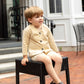NOUNELLE TAN VELOUR SHORTS