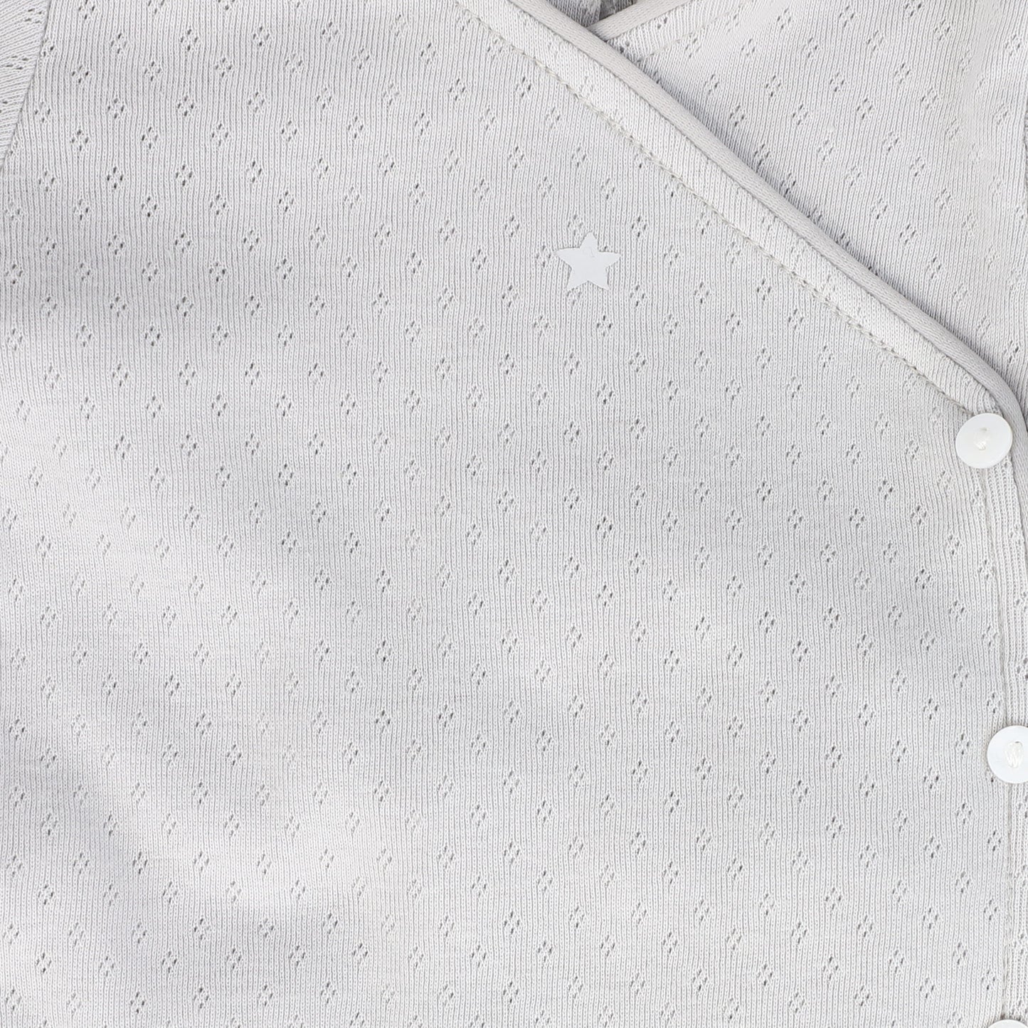 BEBE JOLEE CLOUDY BLUE POINTELLE PIPED WRAP FOOTIE