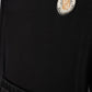 PHIL AND PHOEBE BLACK RIBBED EMBLEM CRINKLE DRESS