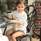 NOUNELLE CREAM FLORAL CORDUROY BIB ROMPER