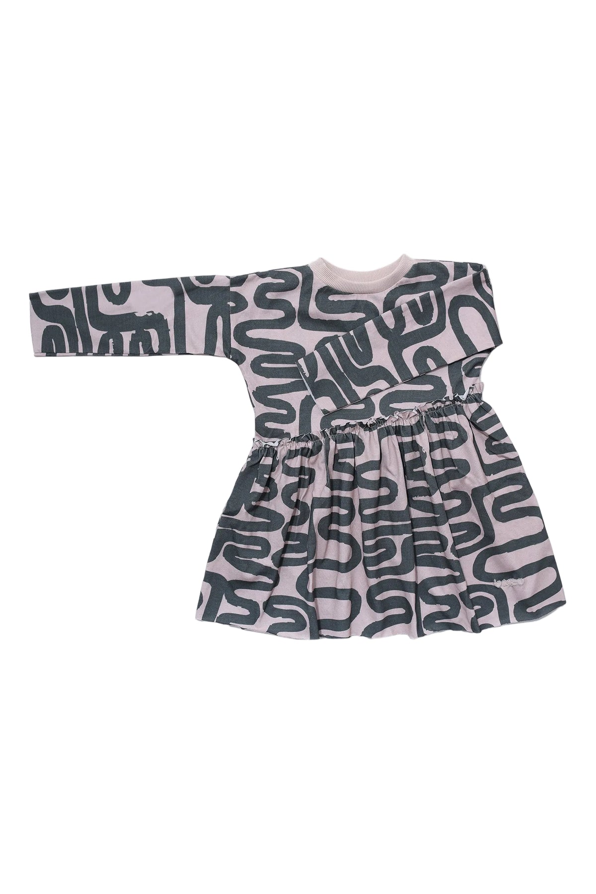 BOOSO GREEN PRINT ASYMMETRICAL DRESS
