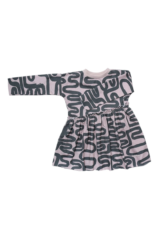 BOOSO GREEN PRINT ASYMMETRICAL DRESS