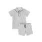 WATER CLUB GREY STRIPE SHORTS SET