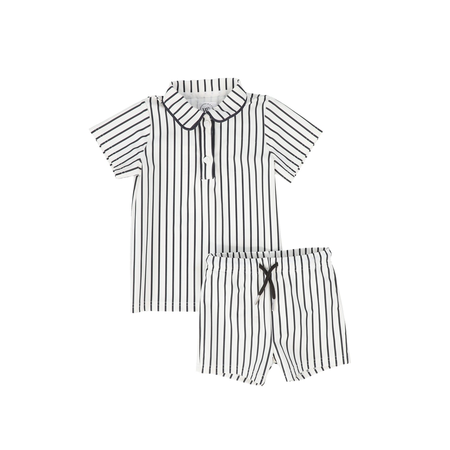 WATER CLUB GREY STRIPE SHORTS SET