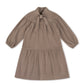 ARDE TAUPE WOOL TIE NECK DRESS
