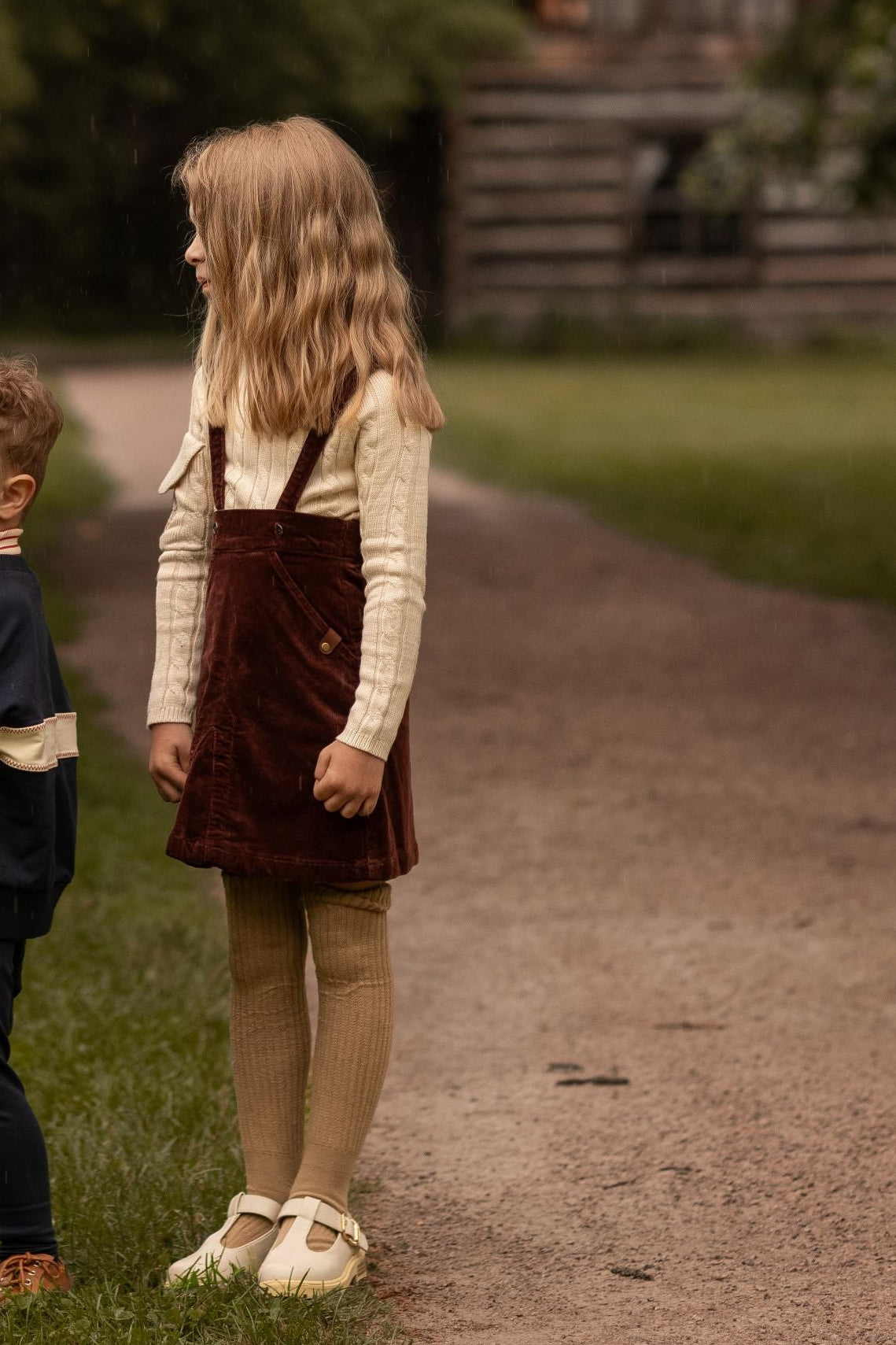 BIRNHAM ON THE SEA BRICK CORDUROY SUSPENDER JUMPER