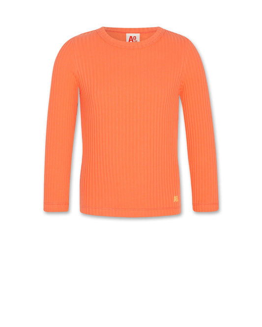 AO76 CORAL RIBBED LONG SLEEVE TSHIRT