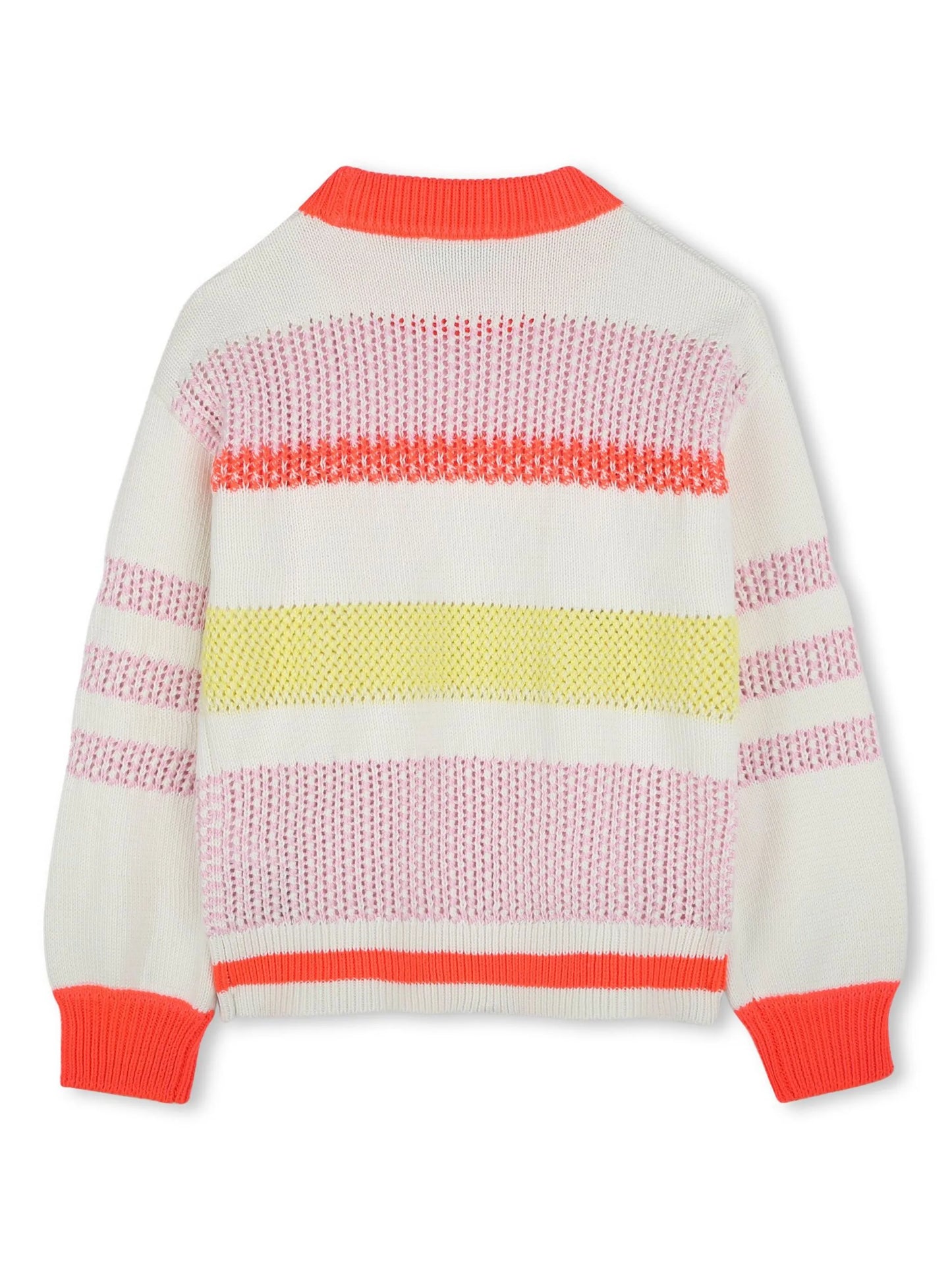 SONIA RYKIEL PINK/YELLOW LOGO SWEATER