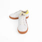 CAMILLE WHITE/BROWN STITCH STAR SNEAKERS